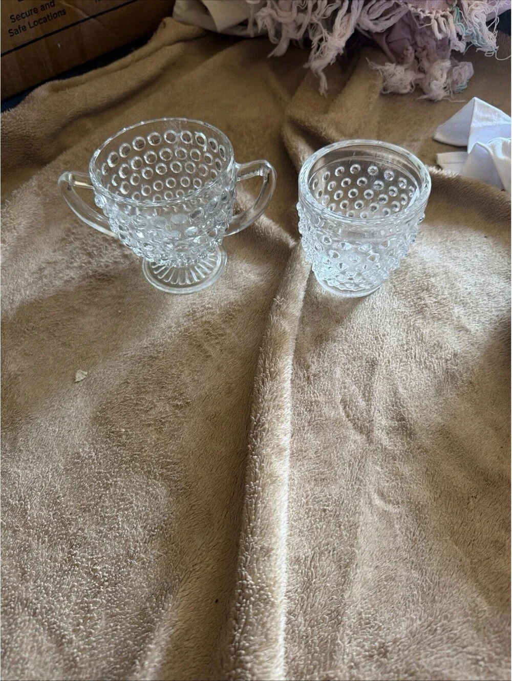 Vintage Moonstone Opalescent Hobnail Sugar Anchor Hocking 1941-1946 USA